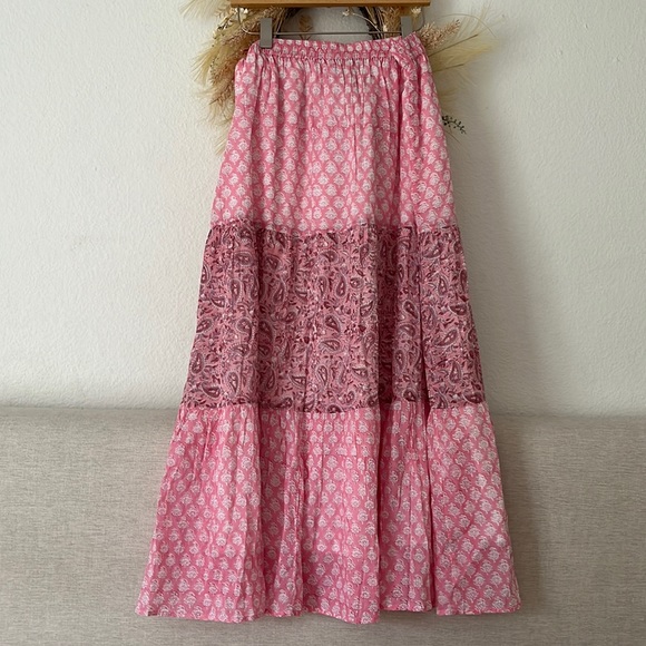 Victoria Dunn Pink Clara the Label Lana Floral Midi Maxi Skirt - Picture 1 of 11